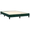 vidaXL Cama box spring c/ colch&atilde;o/LED 140x200 cm veludo verde-escuro