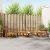vidaXL Conjunto de Sof&aacute;s para Exterior 9 pcs Natural