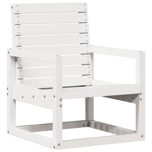vidaXL Cadeira de jardim 57,5x63x76 cm pinho maciço branco