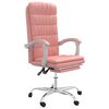 vidaXL Cadeira de escrit&oacute;rio reclin&aacute;vel couro artificial rosa