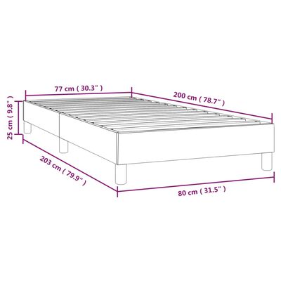 vidaXL Estrutura de cama 80x200 cm couro artificial cinza