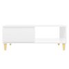 vidaXL Mesa de centro 90x60x35cm derivados de madeira branco brilhante