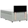 vidaXL Cama boxspring c/ colch&atilde;o 120x200 cm veludo cinzento-claro