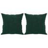 vidaXL Sof&aacute; 2 lug. c/ almofadas decorativas 140cm veludo verde-escuro