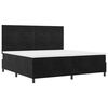 vidaXL Cama Box Spring LED com colch&atilde;o Preto 200 x 200 cm tecido