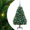 vidaXL &Aacute;rvore de Natal Artificial 120 cm 150 LED Branco quente Verde