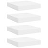 vidaXL Prateleiras de parede suspensas 4 pcs 23x23,5x3,8cm MDF branco