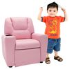 vidaXL Poltrona reclin&aacute;vel infantil couro artificial rosa