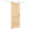 vidaXL Porta Deslizante Natural e Branco 80 x 210 cm