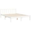 vidaXL Cama sem colch&atilde;o 140x190 cm madeira de pinho maci&ccedil;a branco