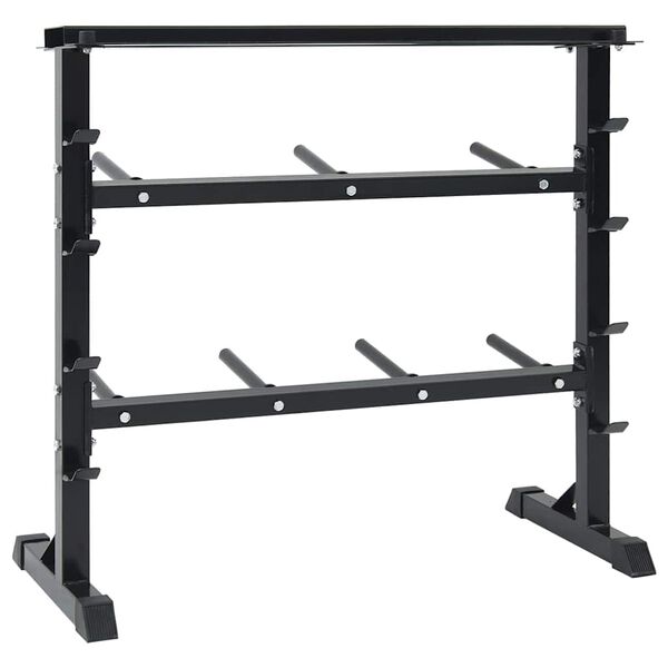 vidaXL Suporte para Halteres Preto 99 x 45 x 95.5 cm