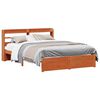 vidaXL Estrutura da Cama 2 pcs Marrom Cera Madeira de Pinho S&oacute;lido