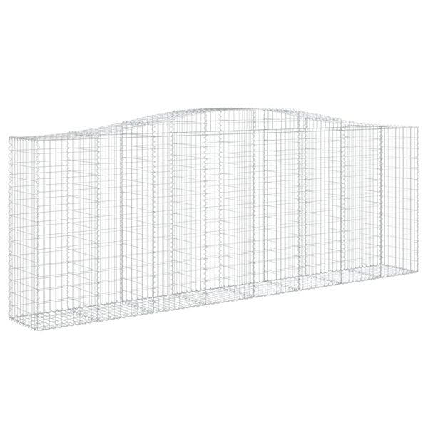 vidaXL Cestos gabião arqueados 7pcs 400x50x140/160cm ferro galvanizado