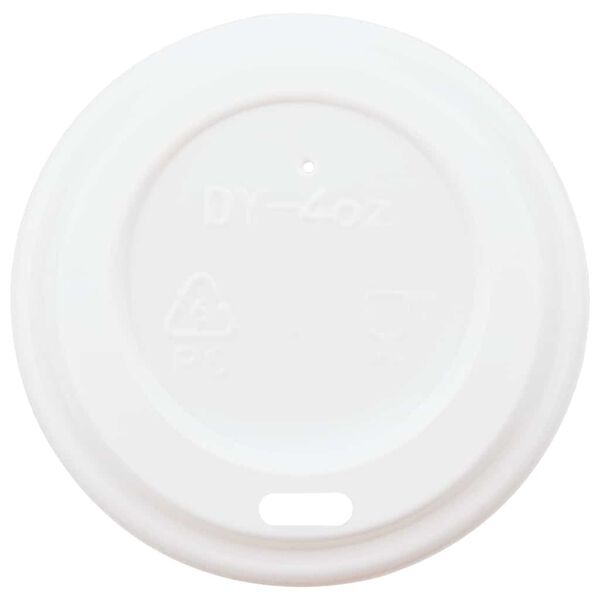 vidaXL Tampas para copos caf&eacute; papel &Oslash;60 mm 4oz 1000 un pl&aacute;stico branco