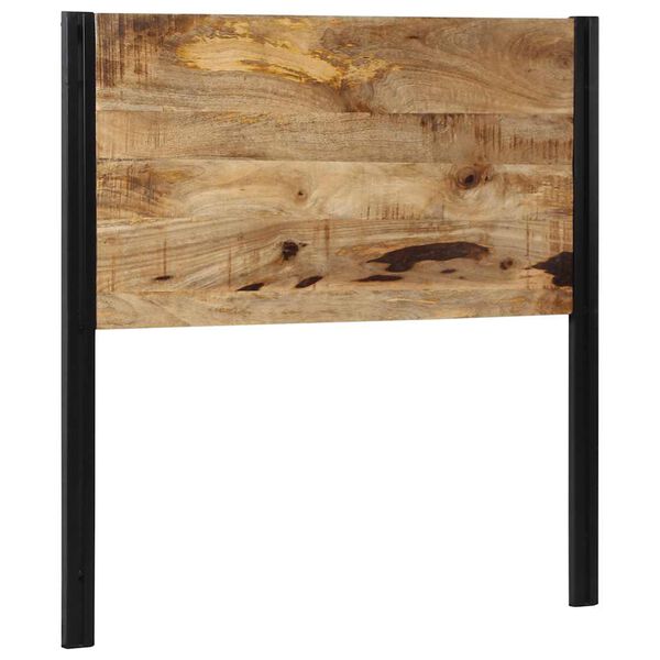 vidaXL Cabeceira de cama 100 cm madeira de mangueira maciça e ferro