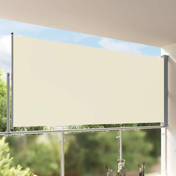vidaXL Toldo lateral retr&aacute;til para p&aacute;tio 160x300 cm creme