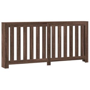 vidaXL Cobertura de radiador derivados de madeira carvalho castanho