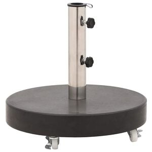 vidaXL Base de guarda-sol redonda granito 30 kg preto