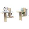 vidaXL Prateleiras de parede 2 pcs derivados madeira carvalho sonoma