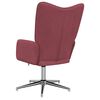 vidaXL Cadeira de descanso tecido vermelho tinto