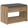 vidaXL Banco de Hall Carvalho Artesanal 63 x 38 x 45 cm