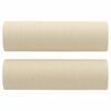 vidaXL Sof&aacute; 2 lugares + almofadas decorativas 140 cm tecido cor creme
