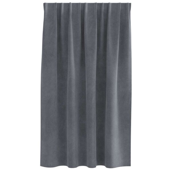 vidaXL Cortinas opacas 2 pcs Cinzento-claro 140 x 140 cm Veludo