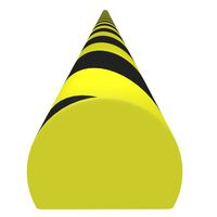 vidaXL Protetor de canto 4x3x100 cm PU amarelo e preto