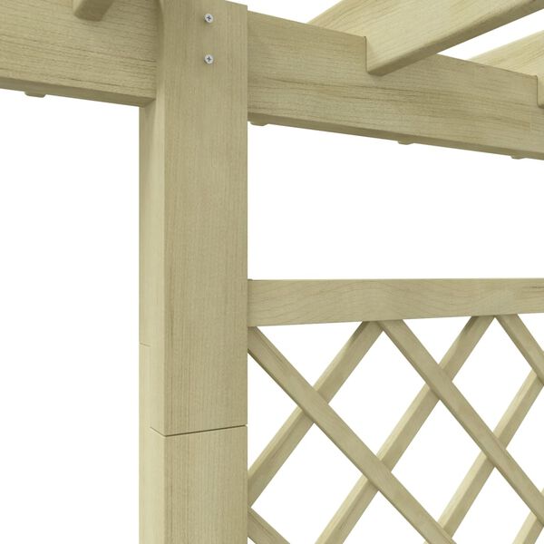 vidaXL P&eacute;rgola com vaso de jardim 162x56x204 cm madeira