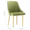 vidaXL Cadeiras de jantar 4 pcs veludo verde-claro