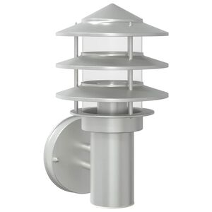 vidaXL Candeeiro de parede para exterior a&ccedil;o inoxid&aacute;vel prateado