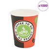 vidaXL Copos de café descartáveis 1000 pcs papel 240 ml (8 oz)