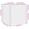 vidaXL Vaso/floreira de jardim 70x70x68,5 cm pinho maci&ccedil;o branco