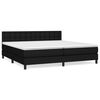 vidaXL Cama com molas/colch&atilde;o 200x200 cm tecido preto