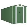 vidaXL Abrigo de jardim 192x606x223 cm a&ccedil;o galvanizado verde