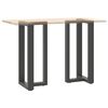 vidaXL P&eacute;s para mesa de bar em forma de T, 2 pe&ccedil;as, antracite, 40x35x(90-91) cm, a&ccedil;o