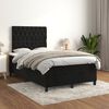 vidaXL Cama boxspring com colch&atilde;o 120x200 cm veludo preto