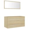 vidaXL 2 pcs conj. m&oacute;veis casa de banho contrapl. cor carvalho sonoma