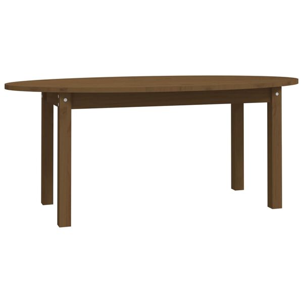 vidaXL Mesa de centro 110x55x45 cm pinho maci&ccedil;o castanho mel