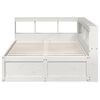 vidaXL Cama com estante sem colch&atilde;o 120x190 cm pinho maci&ccedil;o branco