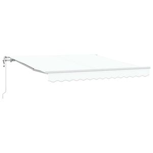 vidaXL Toldo retr&aacute;til Branco 300 x 250 cm Tecido e Alum&iacute;nio