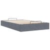 vidaXL Otomano Bed Frame No Colch&atilde;o Cinzento Escuro 120x200 cm Veludo