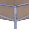 vidaXL Teto para tenda de festas 6x3 m 270 g/m&sup2; cinzento-acastanhado