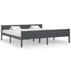 vidaXL Estrutura de cama 200x200 cm madeira de pinho maci&ccedil;a cinzento