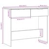vidaXL Mesa consola 90x36x75 cm derivados madeira carvalho artisiano