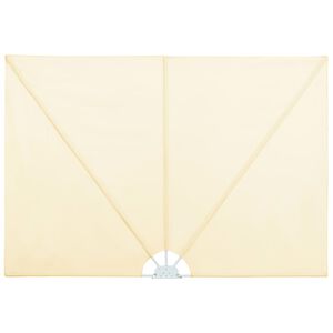 vidaXL Toldo lateral dobr&aacute;vel para terra&ccedil;o 400x200 cm creme