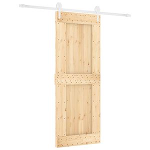 vidaXL Porta Deslizante 80 x 210 cm Natural e Branco