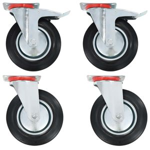 vidaXL Rodas girat&oacute;rias 4 pcs 200 mm