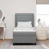 vidaXL Cama Box com colch&atilde;o Cinzento-claro 100 x 200 cm tecido