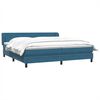 vidaXL Cama com molas/colch&otilde;es 180x210 cm veludo azul-escuro